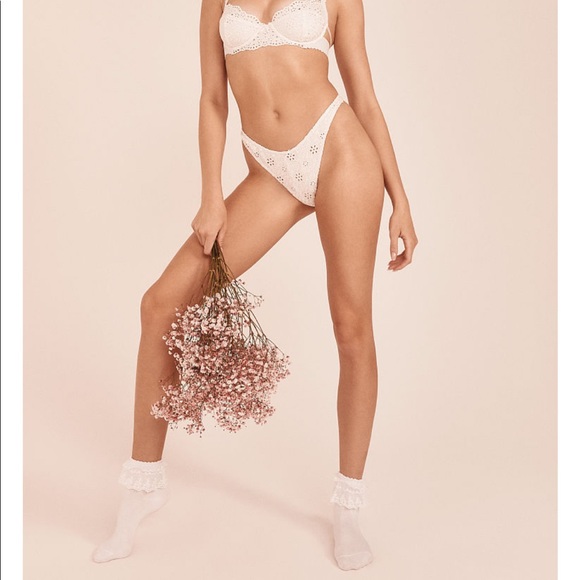 FOR LOVE & LEMONS Sophie Eyelet Thong Panty - Picture 7 of 12